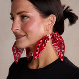 Red Bandana Statement Earrings