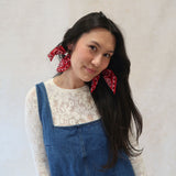 Red Bandana Statement Earrings