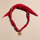 Red Bandana Charm Necklace