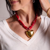 Red Bandana Charm Necklace