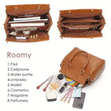 Retro PU Leather Handbag with Multi Card Slot