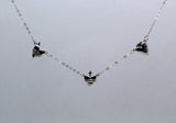 Three Hearts Silver Necklace