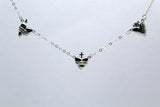 Three Hearts Silver Necklace