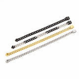 BG138G B.Tiff 8mm Gold Flat Cuban Link Bracelet