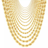 Rope Chain in Yellow Gold - 2mm