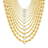 Rope Chain in Yellow Gold - 4mm