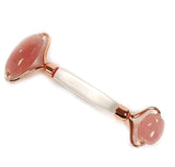Rose Quartz Facial Roller (Clear Handel)