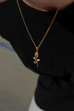 Large Rose Pendant Necklace