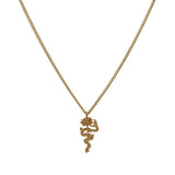 Serpent Rose Pendant Gold Set