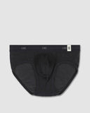 Rough Knit Mid Rise Brief Black