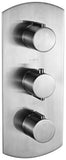 ALFI brand AB3901BN Brushed Nickel Round 2 Way Thermostatic Shower Mixer