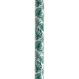Adjustable Height Offset Handle Cane With Gel Hand Grip, Green Leaves