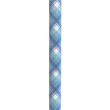 Adjustable Height Offset Handle Cane With Gel Hand Grip, Plaid