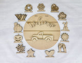 3D Side Vintage Truck with Interchangeable Cargo