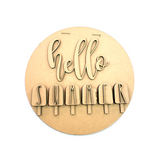 3D hello SUMMER Popsicles Door Hanger Unfinished Kit
