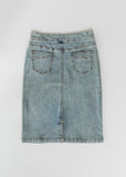 Sandra Classic Wash Midi Denim Skirt