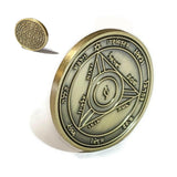 Fourth Pentacle of Saturn Coin - 72 Names of God