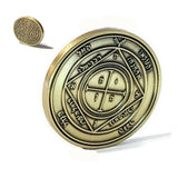 Fifth Pentacle of Saturn Coin - 72 Names of God