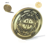 Fifth Pentacle of Saturn Coin - 72 Names of God