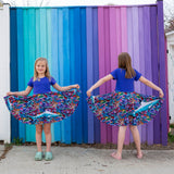 "Chomping Grounds" Shark Reef Super Twirler Dress with Pockets
