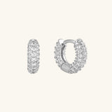 Pave Huggie Hoops