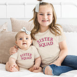 Embroidered "Sister Squad" Coordinating Sister Outfits