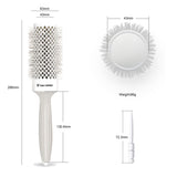 Eagle Fortress XL Ceramic + Ionic Round Hair Brush 1.69 in - Grey