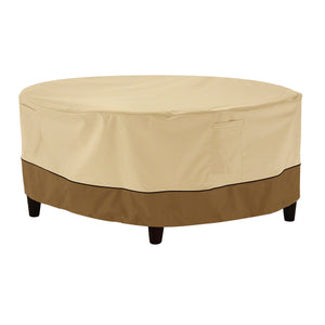Classic Accessories Veranda Round Patio Ottoman/Coffee Table Cover - Durable And Water Resistant Outdoor Furniture Cover, Small