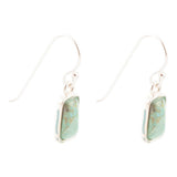 Small Blue Turquoise and Sterling Silver Drop Earrings