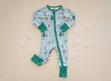 Snow Day (Convertible Zip Footies) - Green