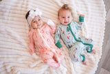 Snow Day (Convertible Zip Footies) - Green