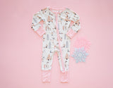 Snow Day (Convertible Zip Footies) - Pink
