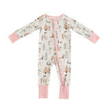 Snow Day (Convertible Zip Footies) - Pink