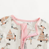 Snow Day (Convertible Zip Footies) - Pink