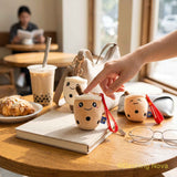 Soft Fabric Boba Keychain 3 Pack Kawaii Bag Charm Accessory
