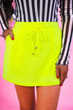 Solid Neon Yellow Skort