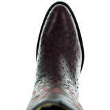 Men's Brown Ostrich Print Cowboy Boots (H7002)