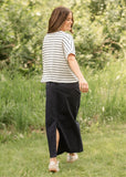 Stella Navy Maxi Denim Skirt