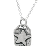 Sterling Silver Star Squared Necklace