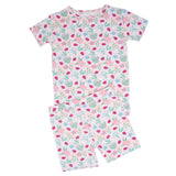 Ladybug Flower Garden Summer Pajama Set