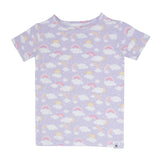 Lavender Rainbows and Clouds Summer Pajama Set