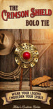 THE CRIMSON SHIELD BOLO TIE ~ COMMAND ATTENTION