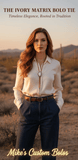 THE IVORY MATRIX BOLO TIE ~ MIKE'S CUSTOM BOLOS