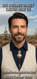 THE SAGUARO SUNSET CACTUS BOLO TIE