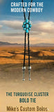 THE TURQUOISE CLUSTER BOLO TIE ~ ELEVATE YOUR LOOK