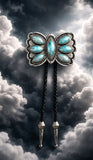 THE TURQUOISE MONARCH BUTTERFLY BOLO TIE