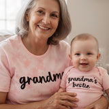 Tie Dye Personalized Grandma and Me Shirt Set