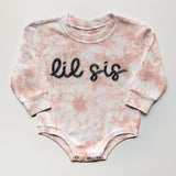 Custom Embroidered Tie-Dye Matching Sibling Outfits