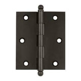 Deltana CH3025U10B 3 x 2.5 in. Hinge with Ball Tips Oil Rubbed Bronze Solid