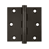 Deltana DSB310B 3 x 3 in. Square Hinge Oil Rubbed Bronze Solid  Set of 2